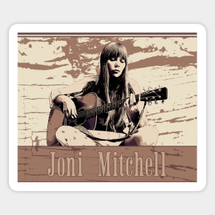 Joni mitchell // Brown Vintage Magnet